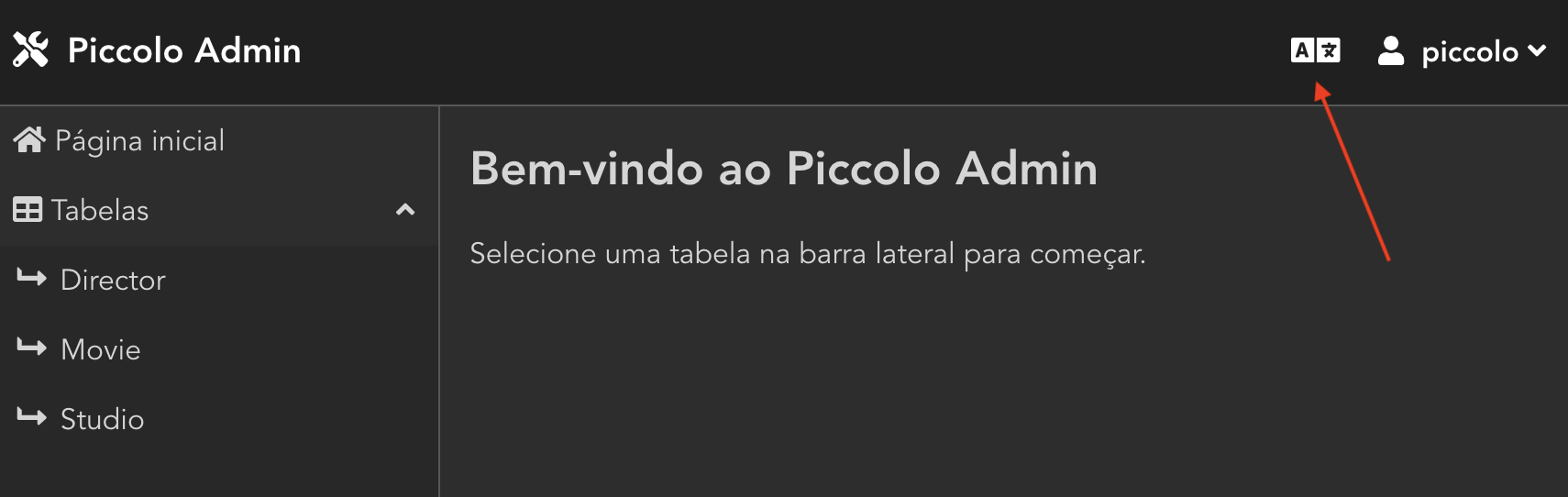Piccolo Admin multilingual support - Portguese